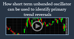 How short term unbanded oscillator can be used to identify primary trend reversals